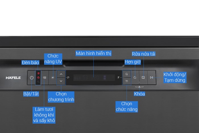 HDW-F605B-7 Máy rửa bát độc lập HAFELE HDW-F605B